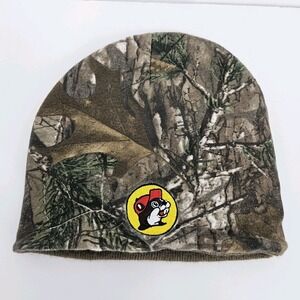 Buc-ees Beanie Hat Skull Cap Beaver Knit Camouflage One Size Gas Station